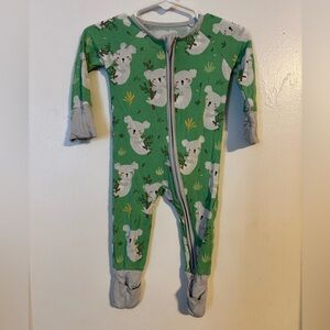 Little Sleepies Green Koala Print Zippy HTF